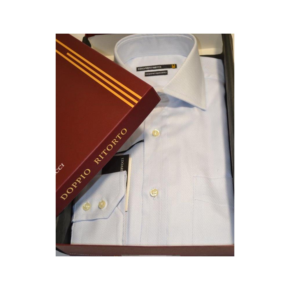 Camicia uomo in 100% cotone doppio ritorto twill cielo - Ghilardi - Vendita e produzione di camicie da uomo dal 1940