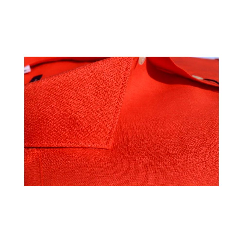 Camicia uomo in 100%  lino rosso - Ghilardi - Vendita e produzione di camicie da uomo dal 1940