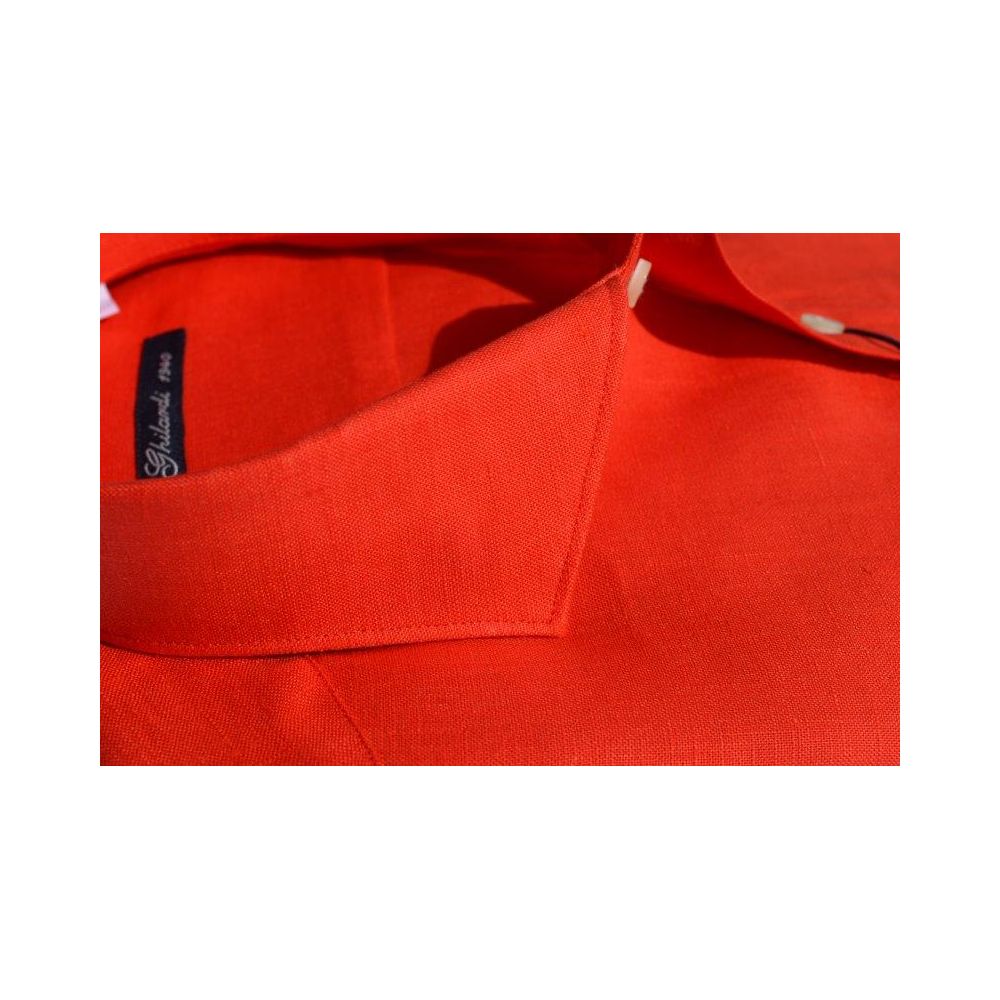 Camicia uomo in 100%  lino rosso - Ghilardi - Vendita e produzione di camicie da uomo dal 1940
