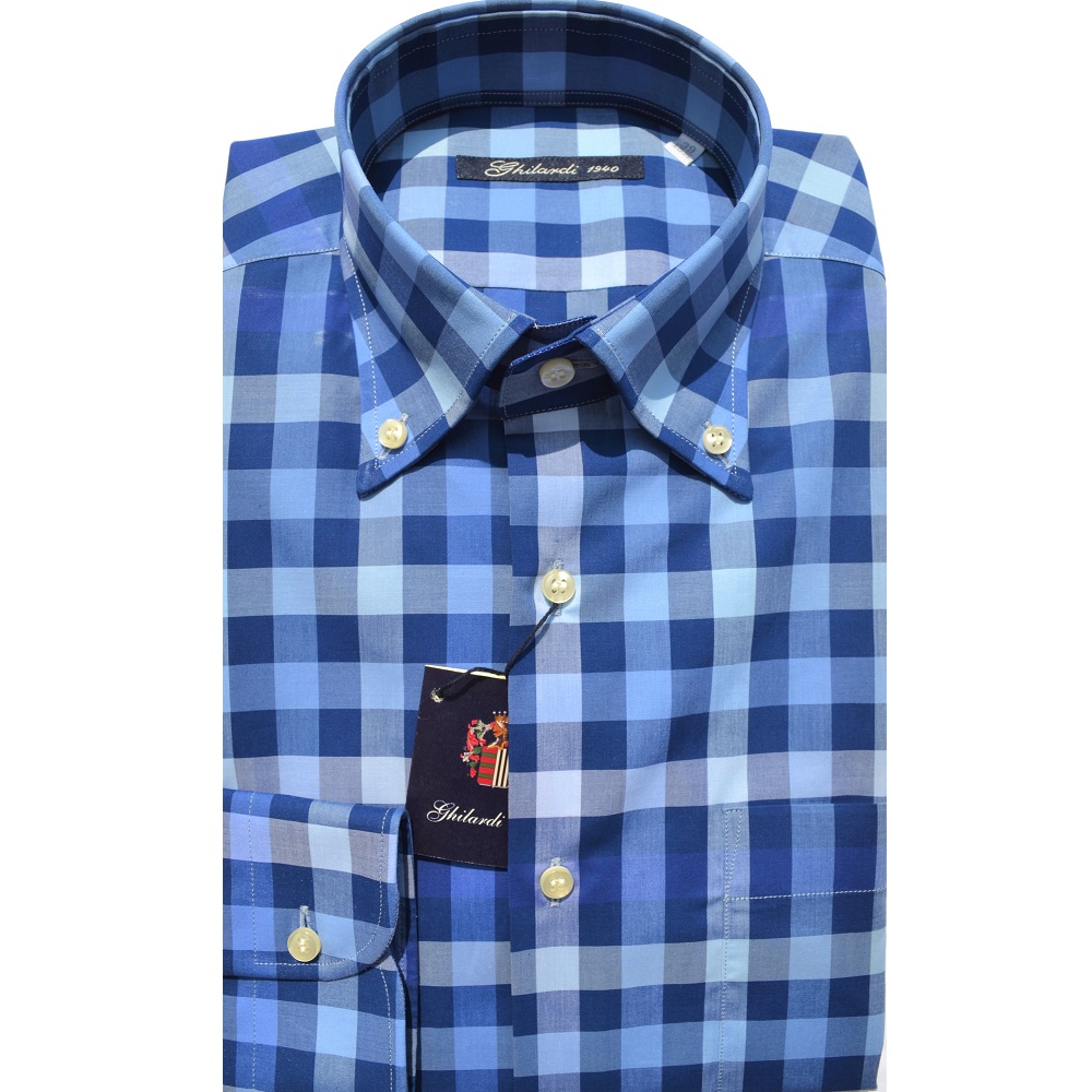 Camicia uomo in 100%  cotone a quadri - Ghilardi - Vendita e produzione di camicie da uomo dal 1940