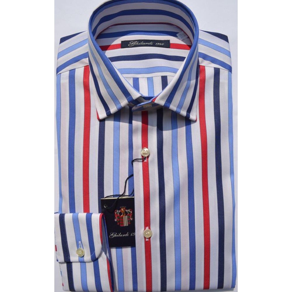 Camicia uomo in 100% cotone di alta qualitÃ  a righe - Ghilardi - Vendita e produzione di camicie da uomo dal 1940
