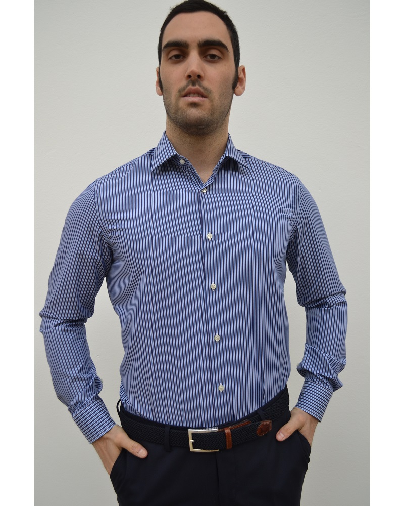 Camicia uomo in 100% cotone di alta qualità a righe - Ghilardi - Vendita e produzione di camicie da uomo dal 1940