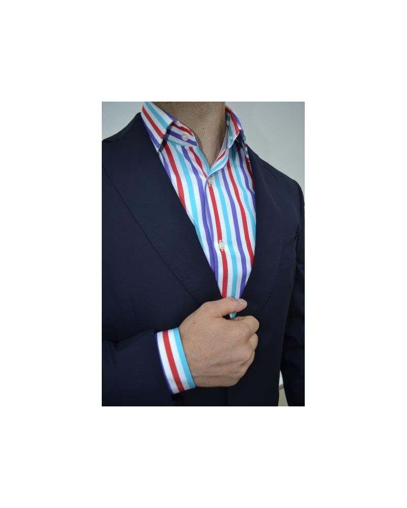 Camicia uomo in 100% cotone di alta qualità a righe - Ghilardi - Vendita e produzione di camicie da uomo dal 1940