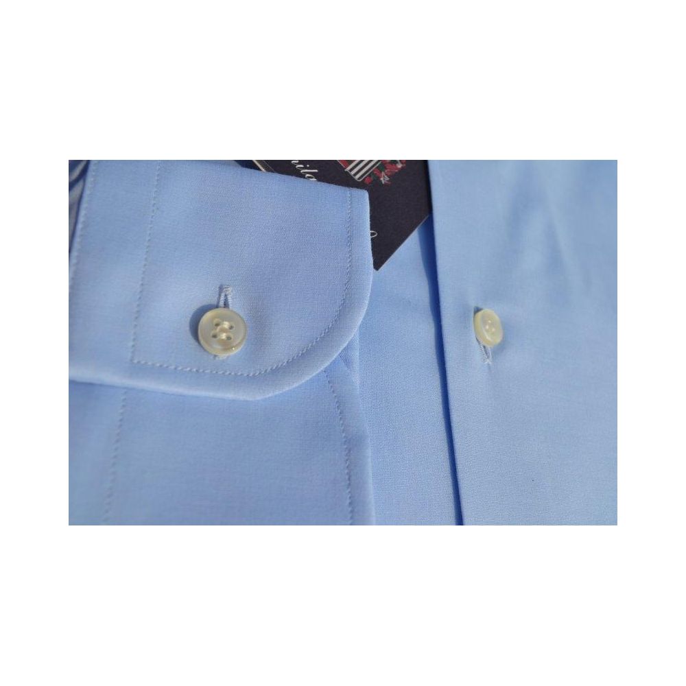 Camicia uomo cotone stretch tinta unita azzurra - Ghilardi - Vendita e produzione di camicie da uomo dal 1940