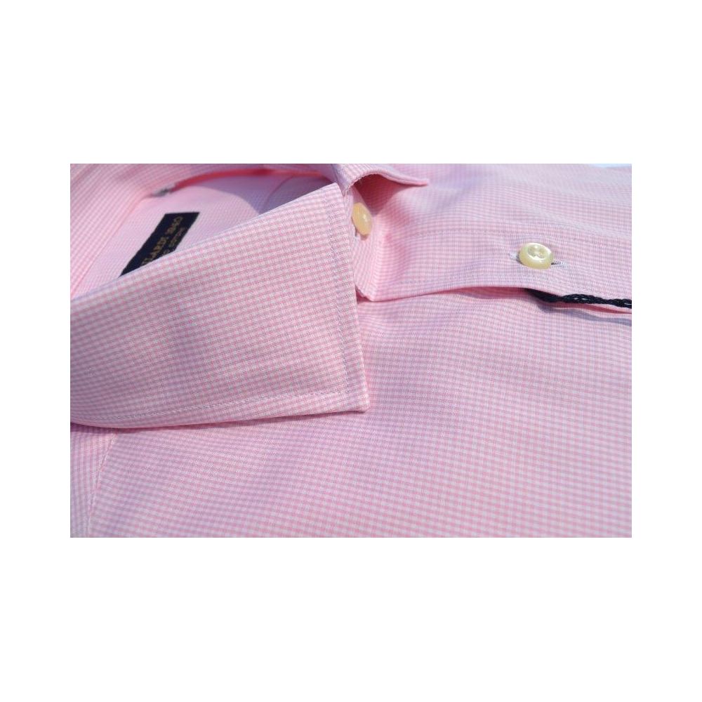 Camicia uomo in 100% cotone a micro quadretti vichy rosa - Ghilardi - Vendita e produzione di camicie da uomo dal 1940