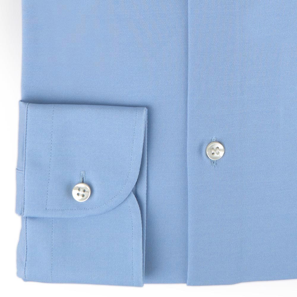 Camicia uomo 4 way stretch falso unito azzurro - Ghilardi - Vendita e produzione di camicie da uomo dal 1940