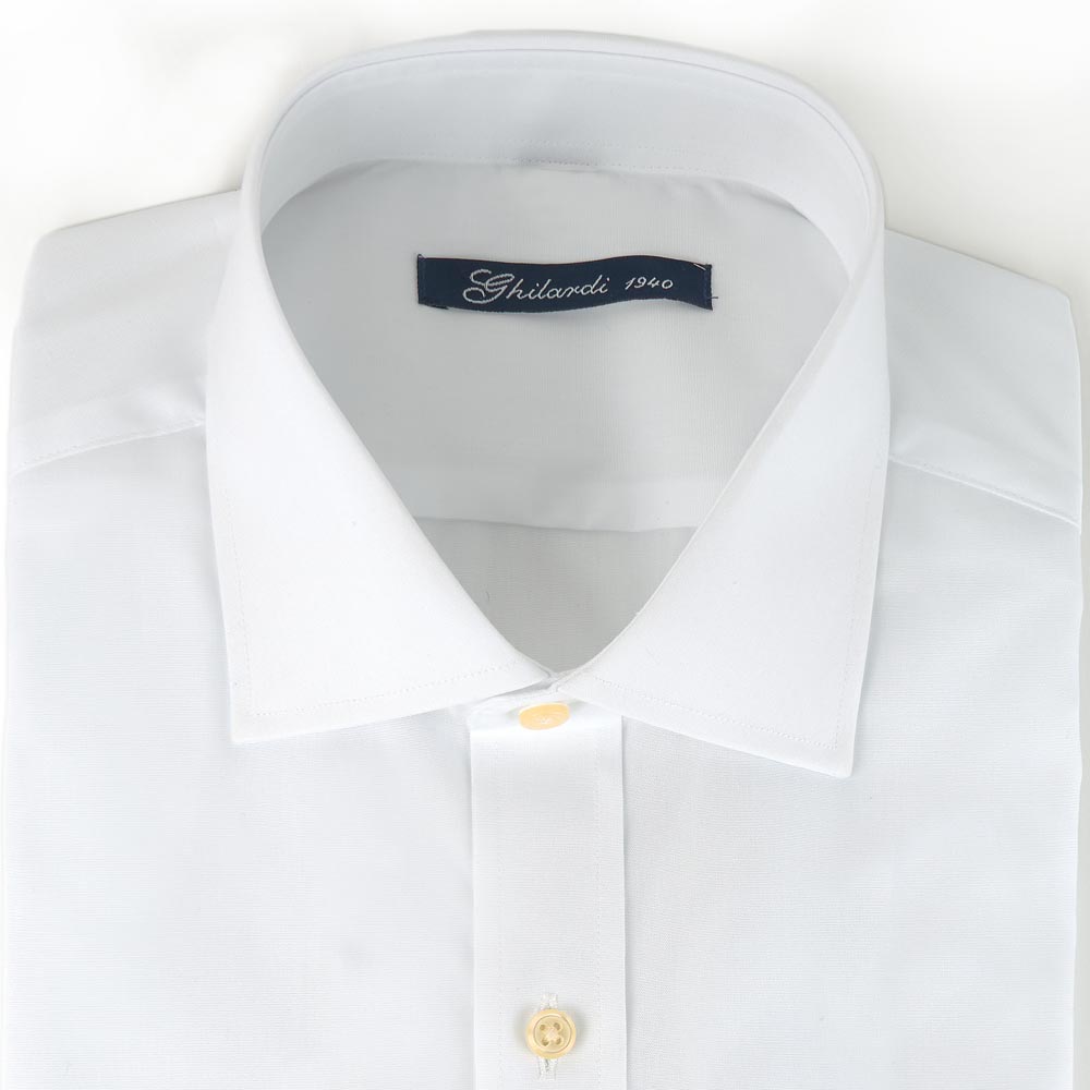 Camicia uomo super stretch tinta unita bianca - Ghilardi - Vendita e produzione di camicie da uomo dal 1940