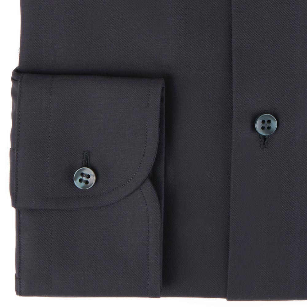 Camicia uomo in 100% cotone no stiro twill nero - Ghilardi - Vendita e produzione di camicie da uomo dal 1940