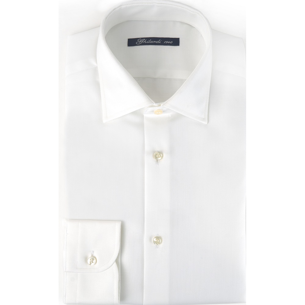 Camicia uomo in 100% cotone no stiro royal oxford bianco - Ghilardi - Vendita e produzione di camicie da uomo dal 1940