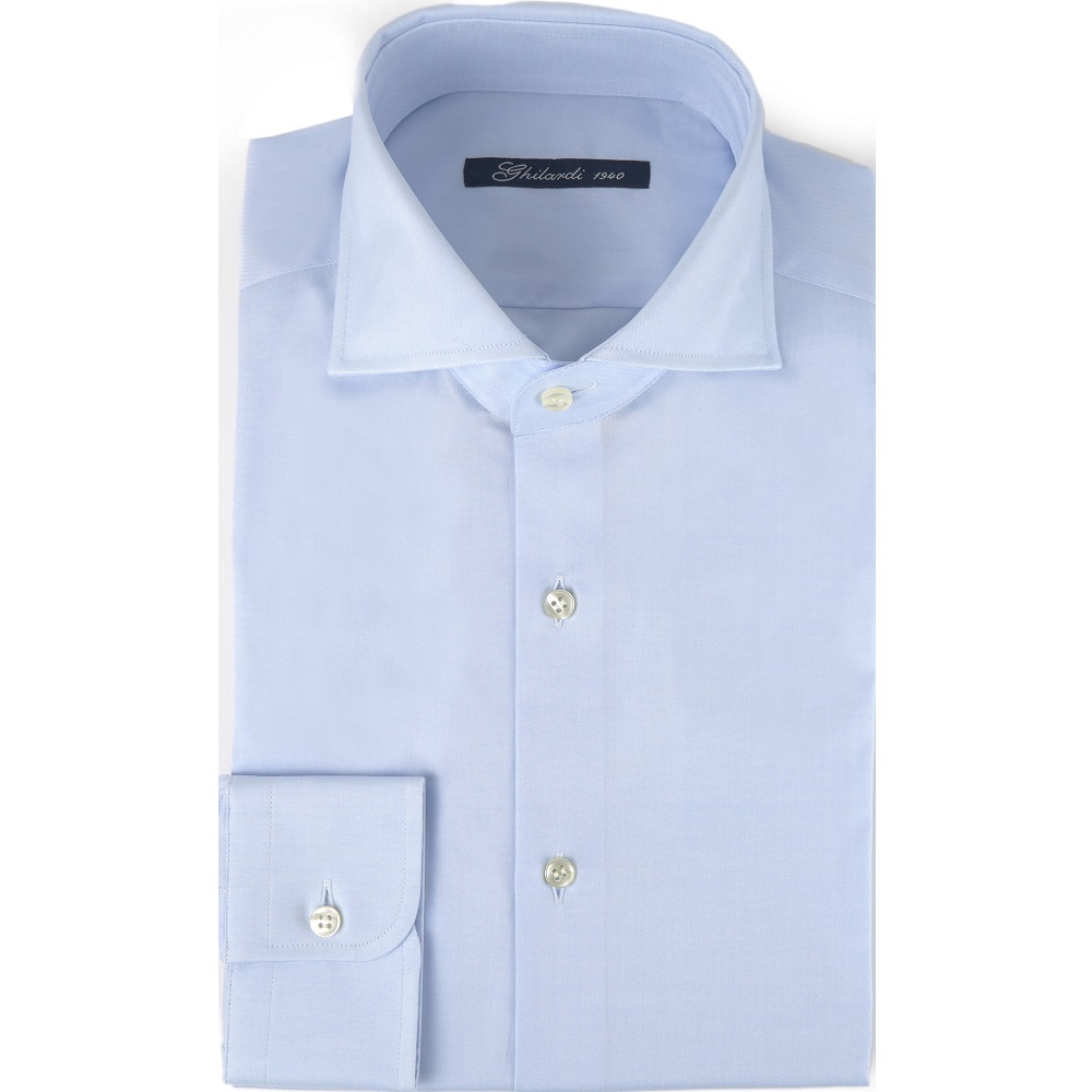Camicia uomo in 100% cotone no stiro royal oxford cielo - Ghilardi - Vendita e produzione di camicie da uomo dal 1940