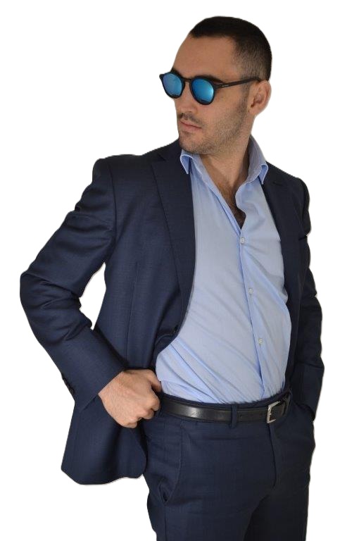 GS1120S6 - Camicia uomo cotone stretch tinta unita azzurra - Ghilardi - Vendita e produzione di camicie da uomo dal 1940