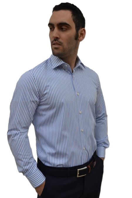 Camicia uomo in 100% cotone di alta qualità a righe - Ghilardi - Vendita e produzione di camicie da uomo dal 1940