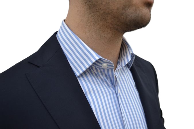 GC022134 - Camicia uomo in 100% cotone di alta qualità a righe - Ghilardi - Vendita e produzione di camicie da uomo dal 1940