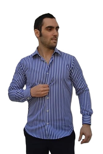 Camicia uomo in 100% cotone di alta qualità a righe - Ghilardi - Vendita e produzione di camicie da uomo dal 1940