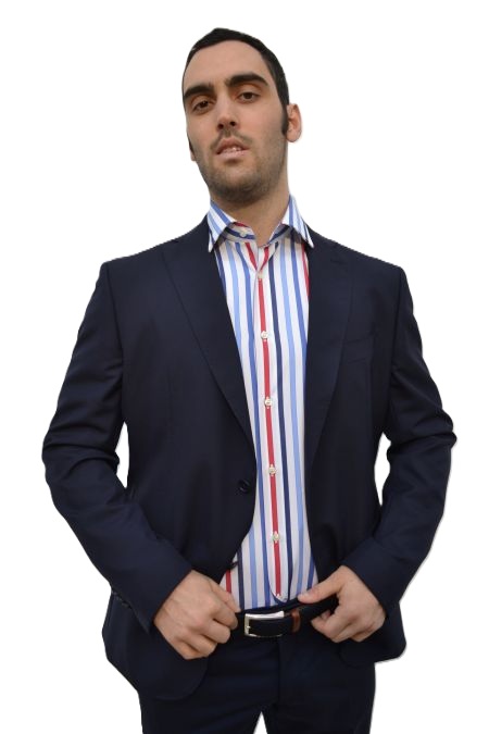 Camicia uomo in 100% cotone di alta qualità a righe - Ghilardi - Vendita e produzione di camicie da uomo dal 1940