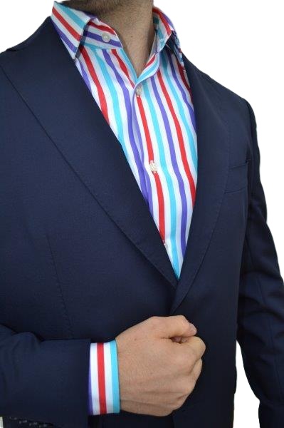 Camicia uomo in 100% cotone di alta qualità a righe - Ghilardi - Vendita e produzione di camicie da uomo dal 1940