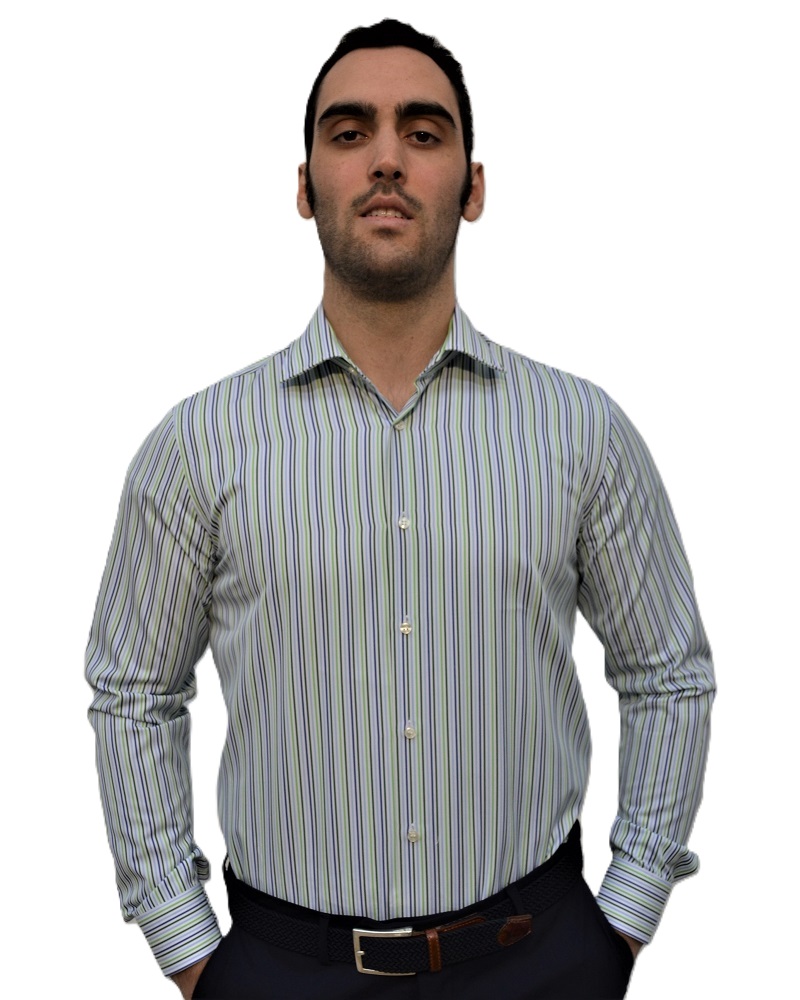 Camicia uomo in 100% cotone di alta qualità a righe - Ghilardi - Vendita e produzione di camicie da uomo dal 1940