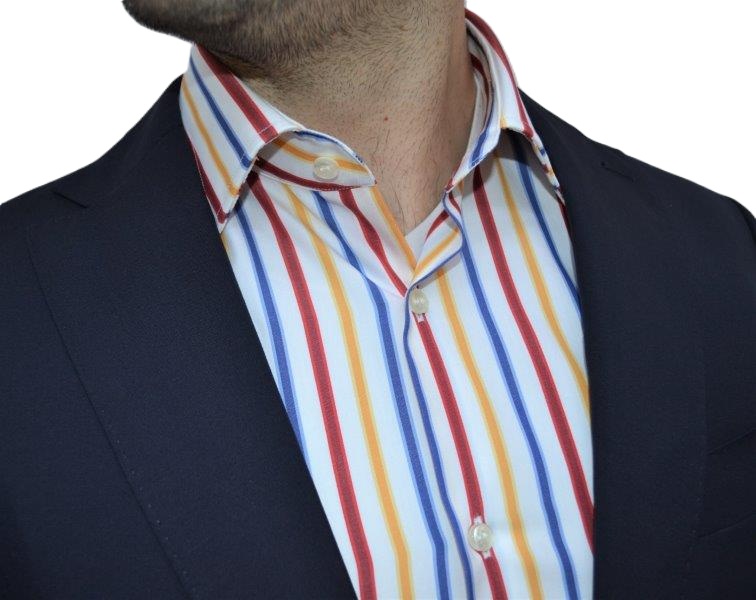 Camicia uomo in 100% cotone di alta qualità a righe - Ghilardi - Vendita e produzione di camicie da uomo dal 1940