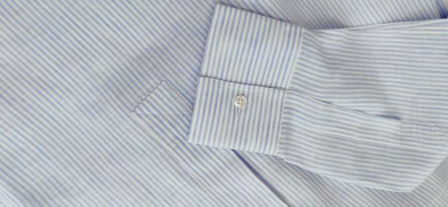 GM0625157 - Men's shirt caftan in 100% striped linen - Ghilardi - Sale and production of men's shirts since 1940